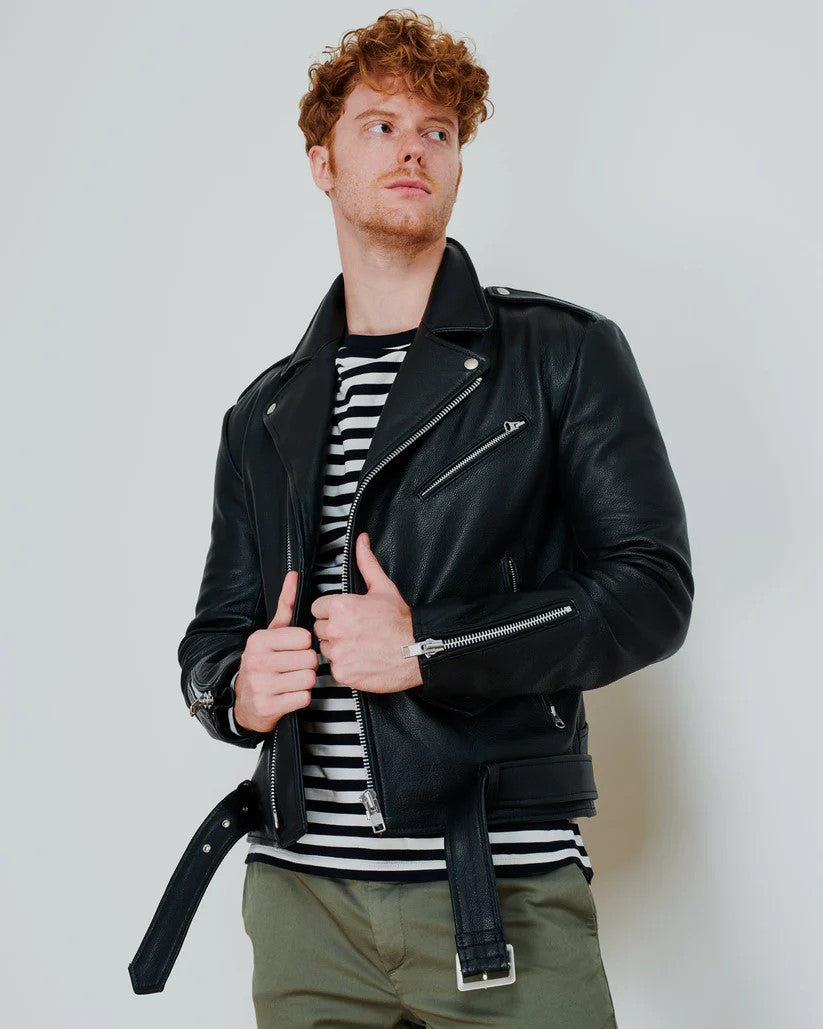 Midnight Hustler – OG Leather Moto Jacket (Lambskin)