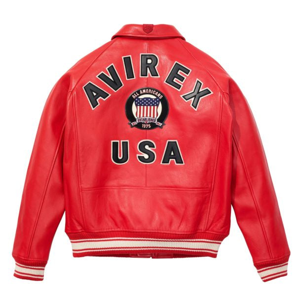 RED RUM REX – Varsity Leather Bomber