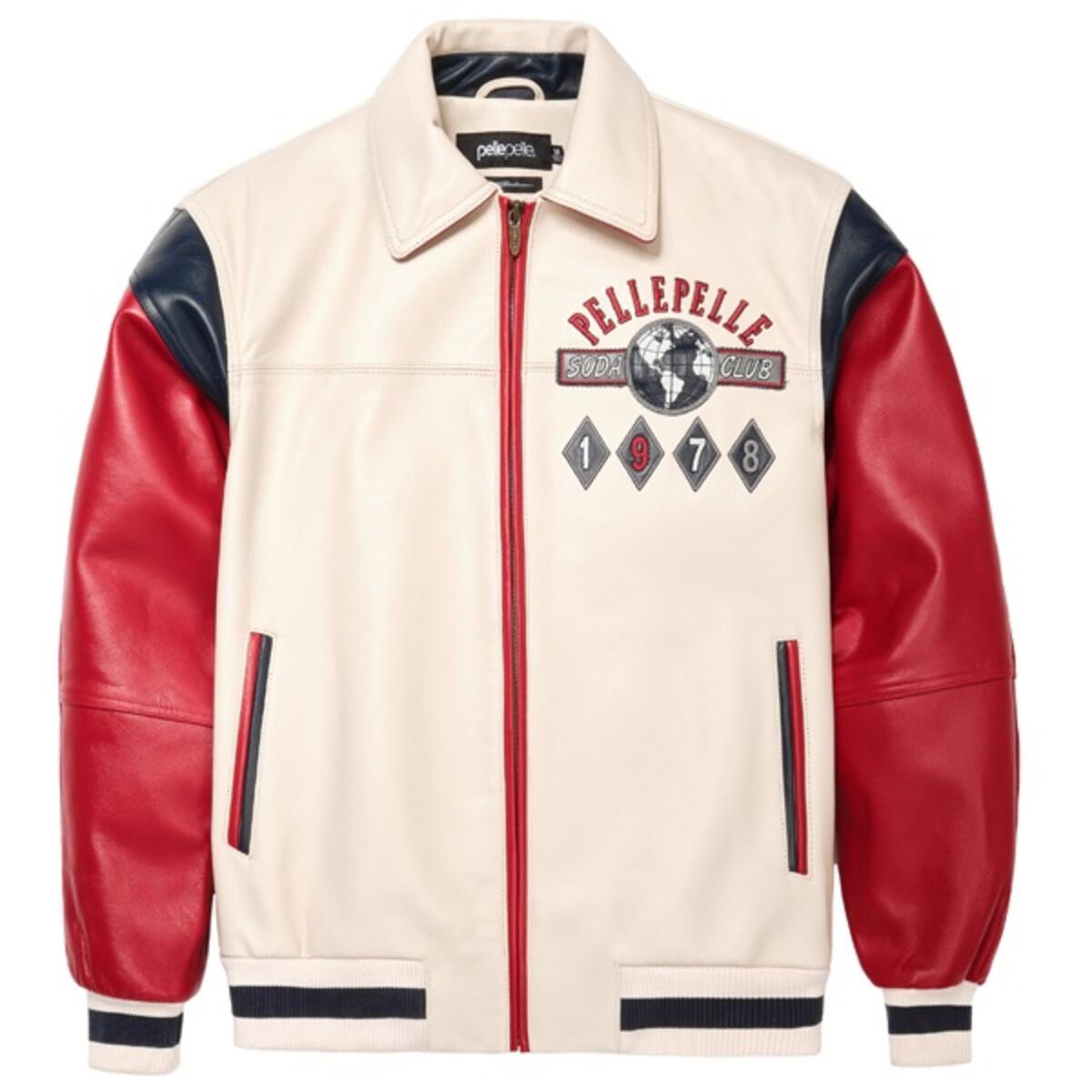 Pelle Pelle World Famous Soda Club Leather Jacket – Retro Varsity Edition