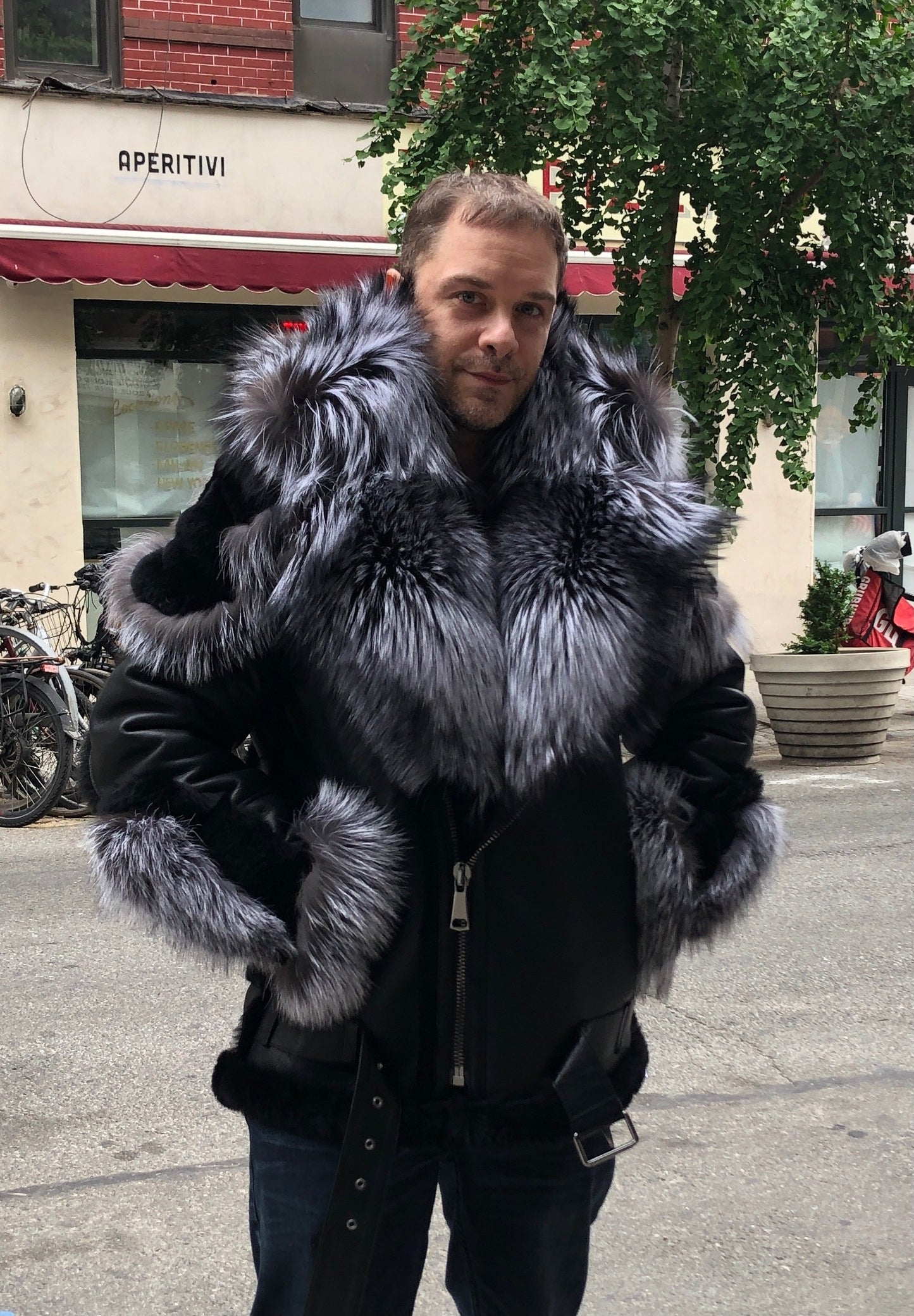Silver Phantom – Luxury Shearling Parka