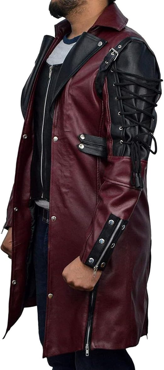 The bloodline boss long leather jacket
