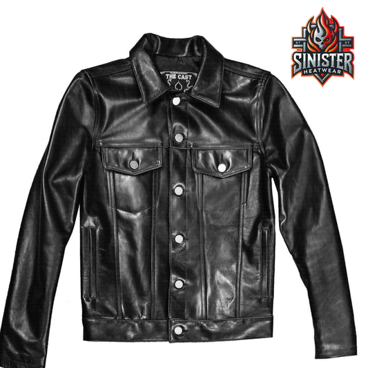 The Blackout Trucker – Custom Made Leather Jacket