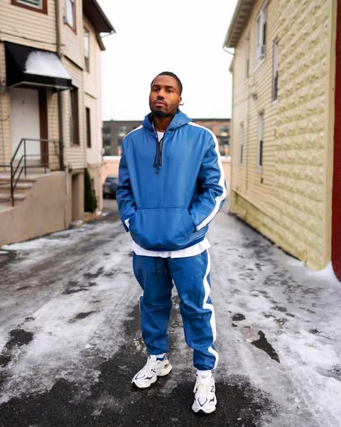 Blue Hustle – All Leather Tracksuit