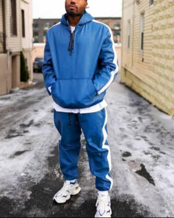 Blue Hustle – All Leather Tracksuit