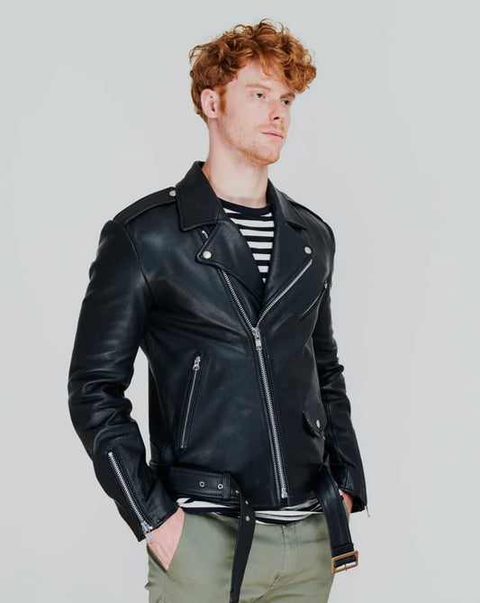 Midnight Hustler – OG Leather Moto Jacket (Lambskin)
