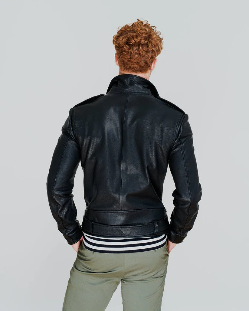 Midnight Hustler – OG Leather Moto Jacket (Lambskin)