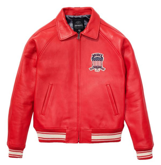 RED RUM REX – Varsity Leather Bomber