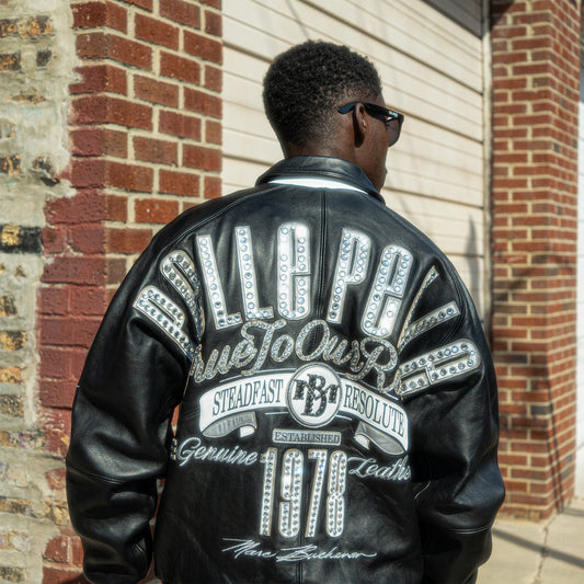 Marc Buchanan Pelle Pelle Studded Leather Jacket – True to Our Roots Edition