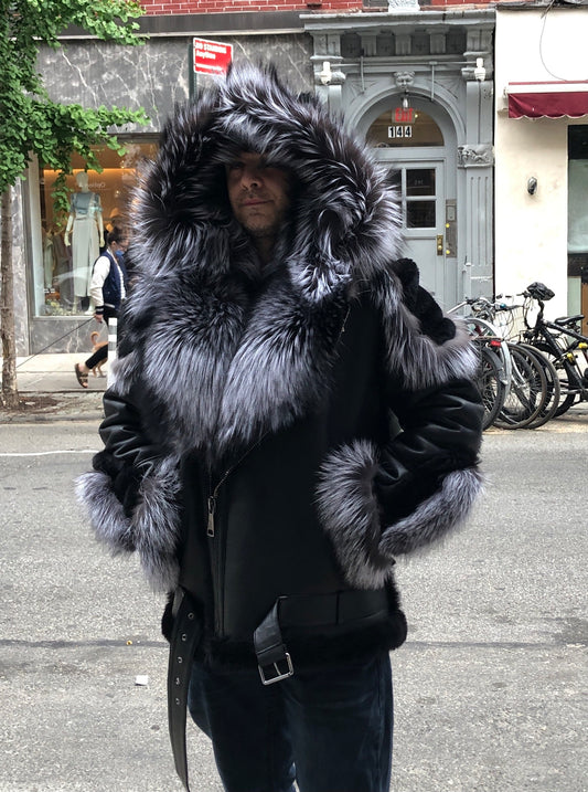 Silver Phantom – Luxury Shearling Parka