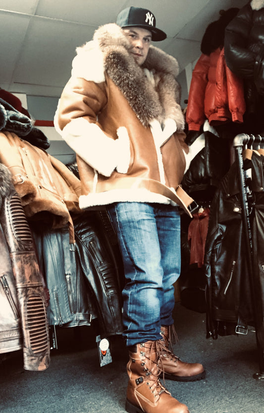 The Arctic King: Custom-Made Shearling Jacket